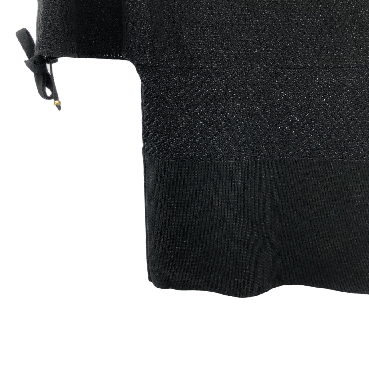 【미품】 STELLA McCARTNEY / 스텔라 맥카트니 | 드레이프 슬리브 울 레이온 텍스처 니트 | 38 | 블랙 | 여성