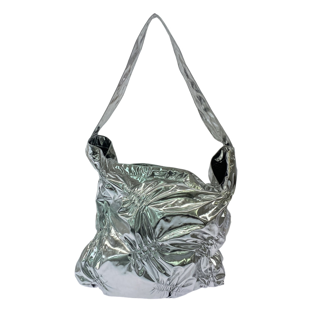 BABY RETURN / ベイビーリターン | SCRATCH BAG SHOULDER メタリック ギャザー スクラッチ バッグ ショルダー | シルバー | レディース