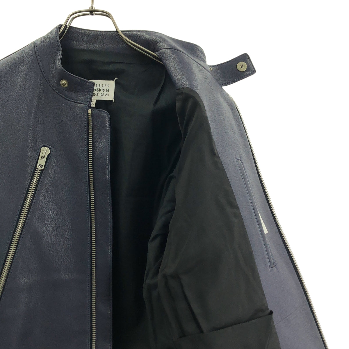 Maison Margiela / メゾンマルジェラ | 5ZIP LEATHER RIDERS JACKET 八の字 ゴートレザー ライダースジャケット | 44 | メンズ