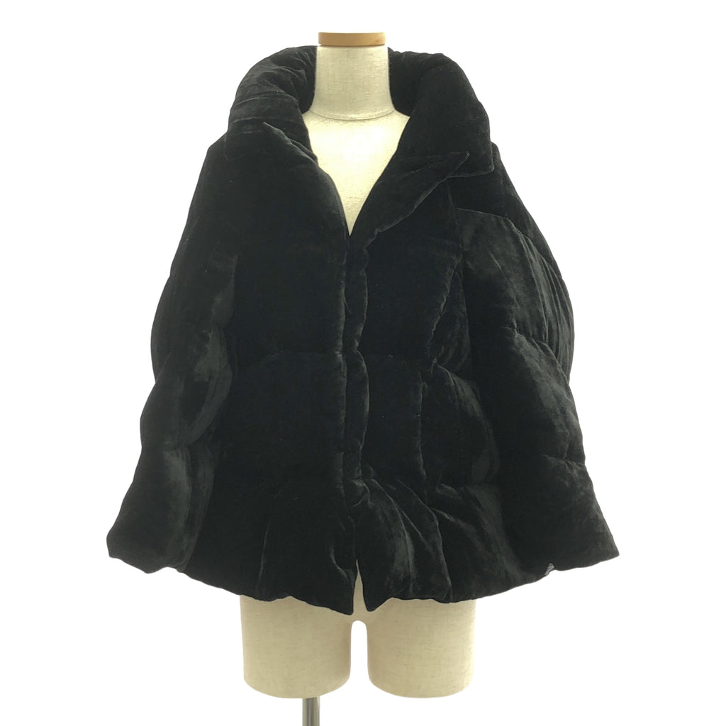 JUNYA WATANABE COMME des GARCONS / 渡邊淳彌 | 2005AW | 天鵝絨外搭披風羽絨外套 / 全襯裡 | S | 黑色 | 女款
