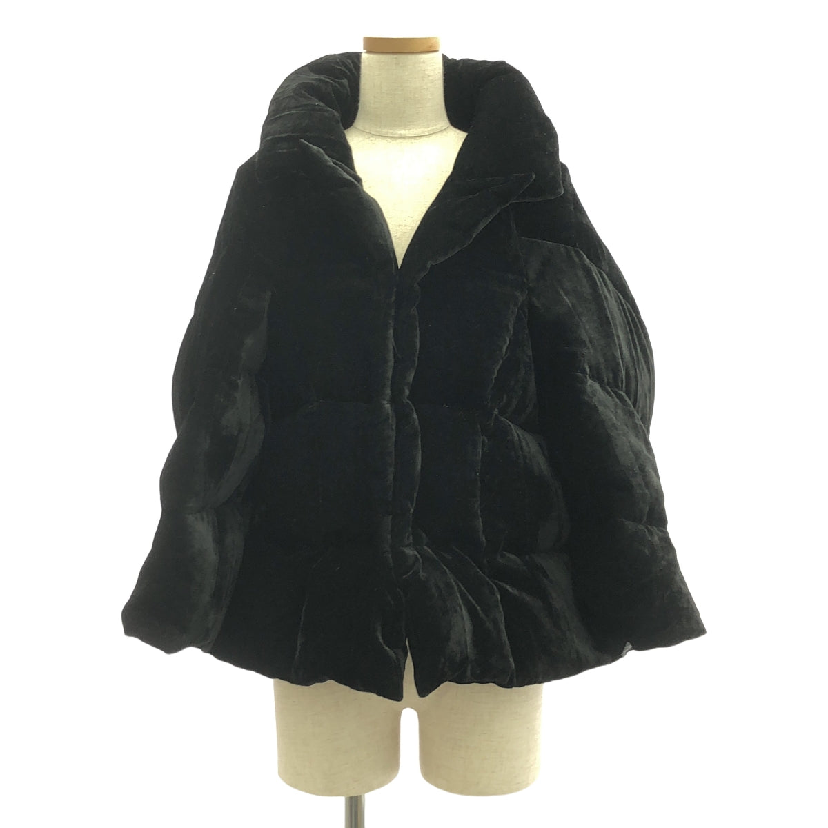JUNYA WATANABE COMME des GARCONS / 渡邊淳彌 | 2005AW | 天鵝絨外搭披風羽絨外套 / 全襯裡 | S | 黑色 | 女款