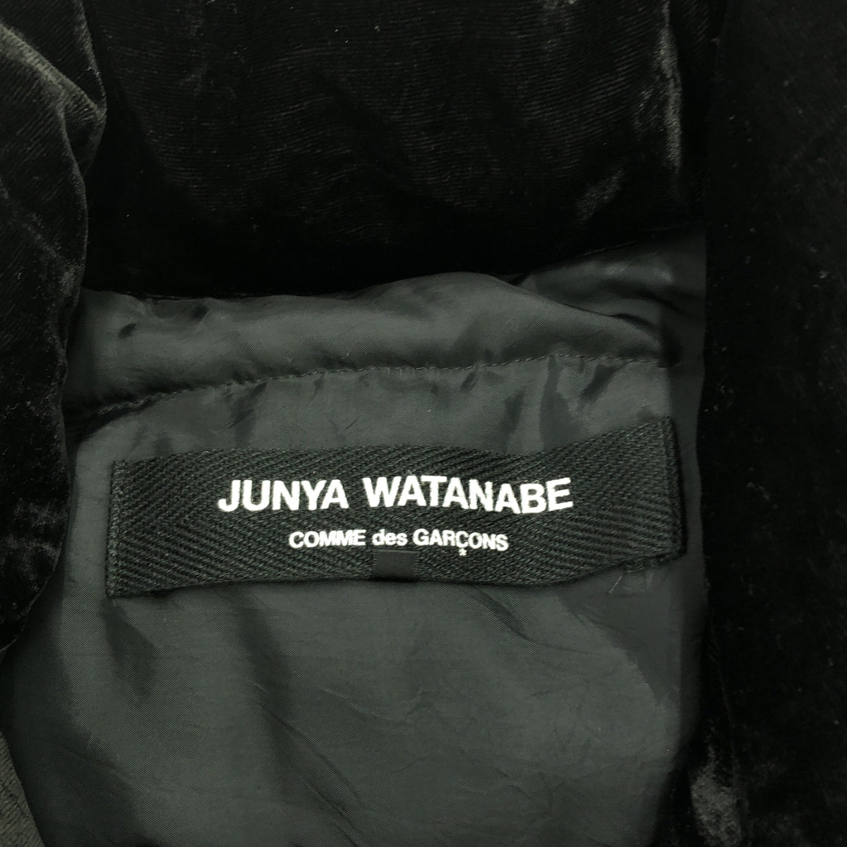 JUNYA WATANABE COMME des GARCONS / 渡邊淳彌 | 2005AW | 天鵝絨外搭披風羽絨外套 / 全襯裡 | S | 黑色 | 女款