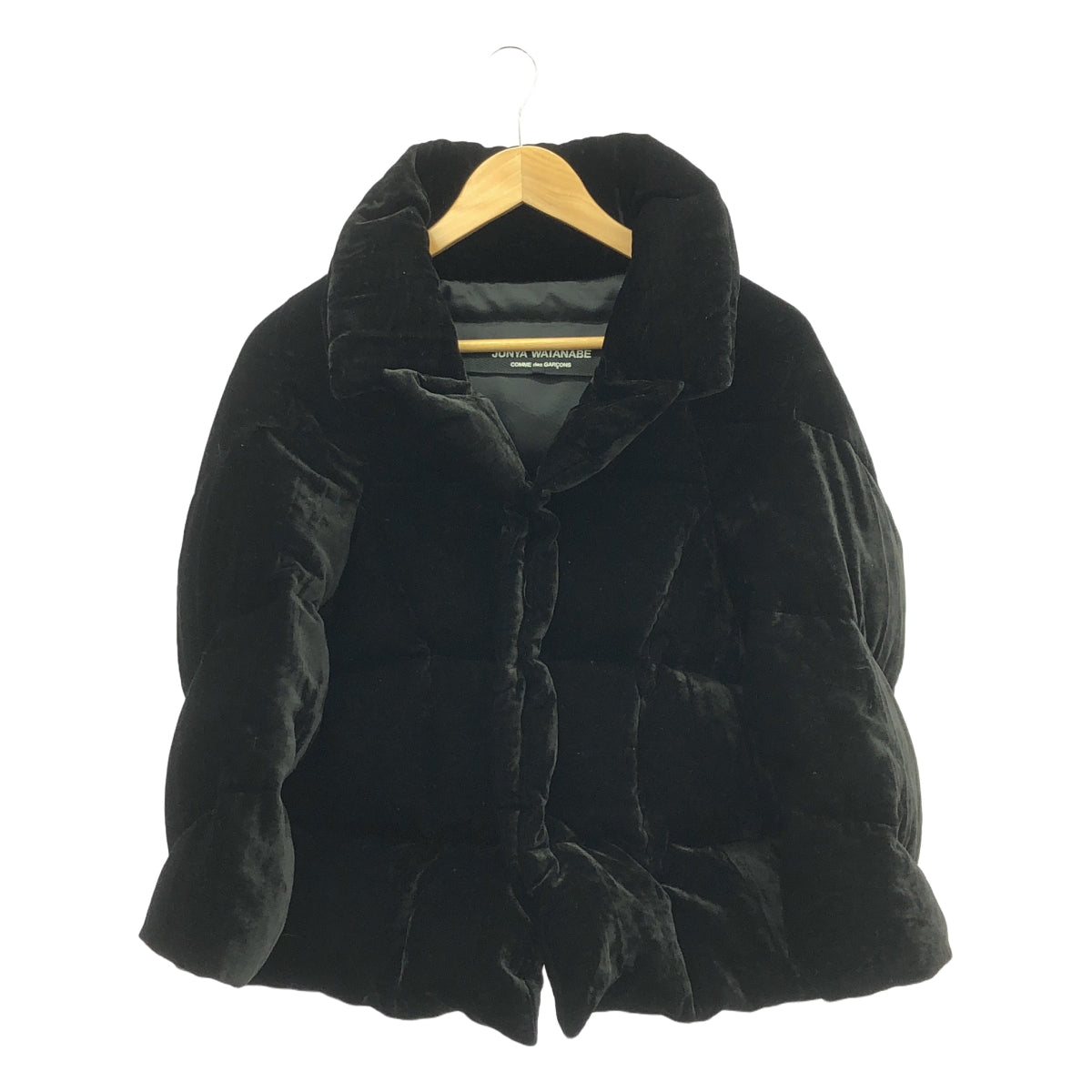 JUNYA WATANABE COMME des GARCONS / 渡邊淳彌 | 2005AW | 天鵝絨外搭披風羽絨外套 / 全襯裡 | S | 黑色 | 女款