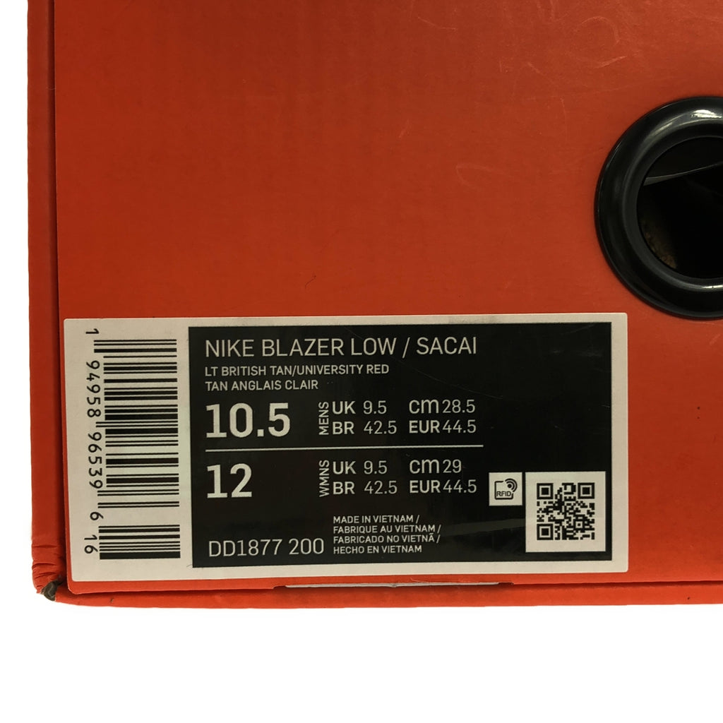 sacai / サカイ | × NIKE / ナイキ BLAZER LOW ブレーザー スニーカー | 28.5 | メンズ