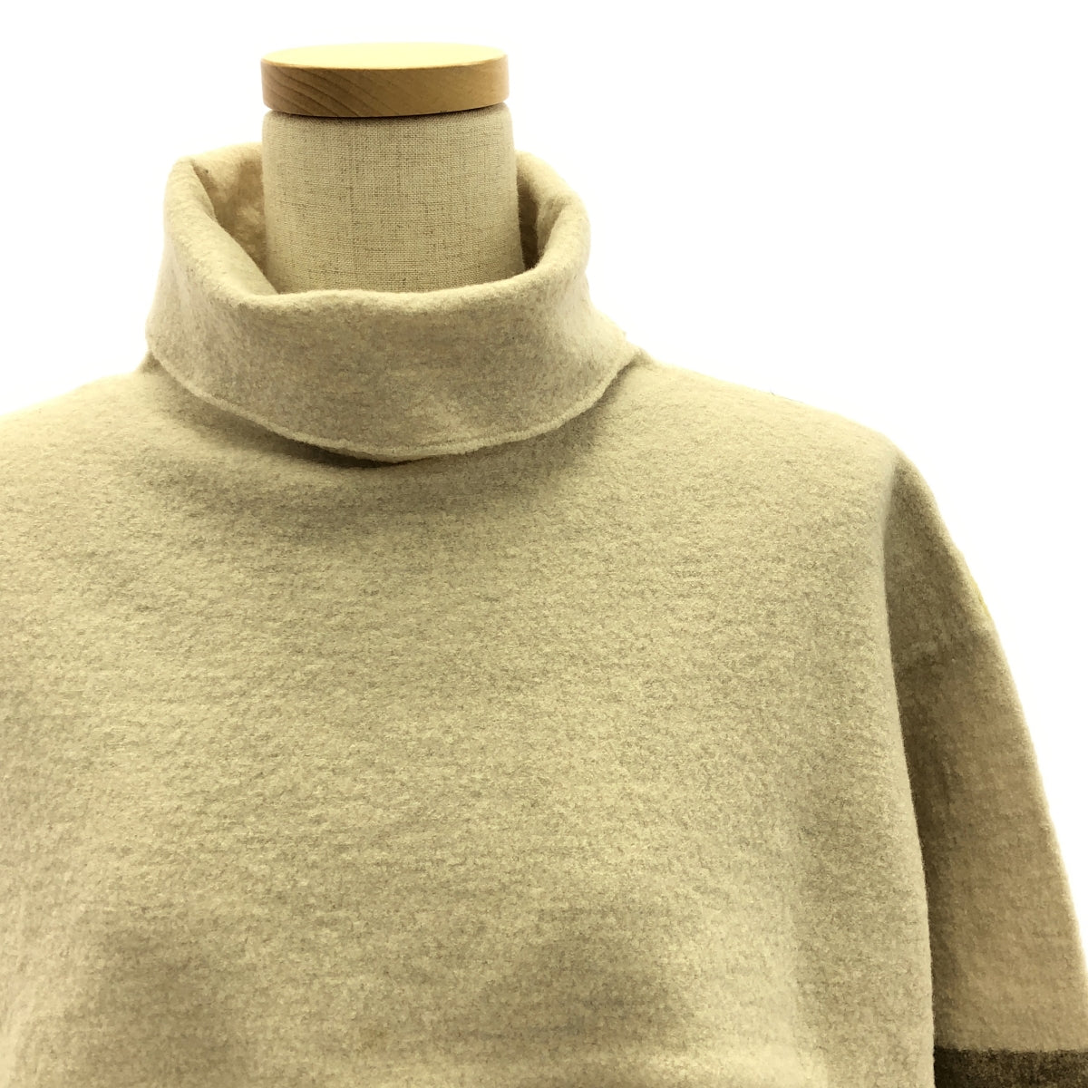 45r / フォーティファイブアール | ウール 圧縮 タートルネック ニット プルオーバー | 0 | アイボリー/ベージュ/イエロー | レディース