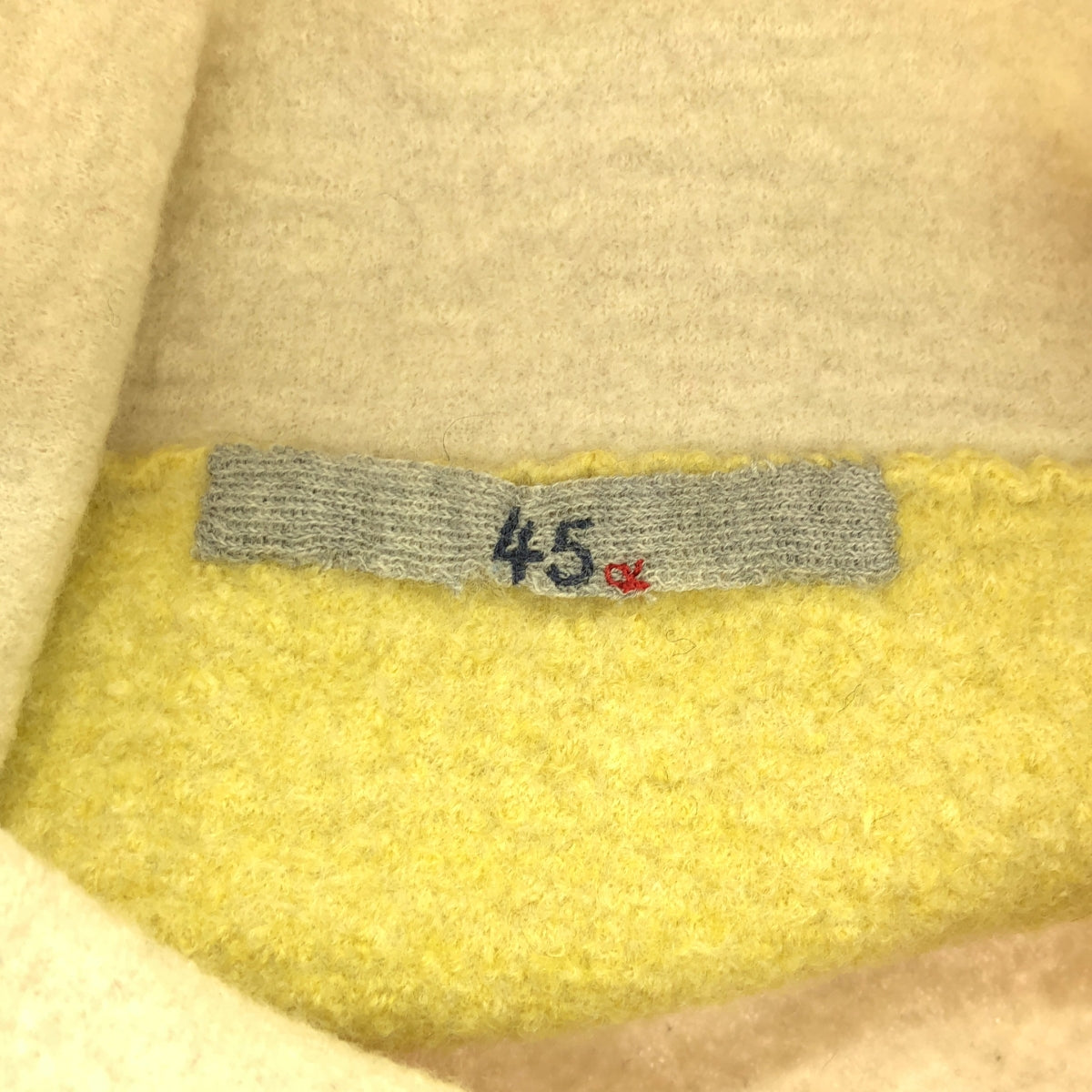 45r / フォーティファイブアール | ウール 圧縮 タートルネック ニット プルオーバー | 0 | アイボリー/ベージュ/イエロー | レディース