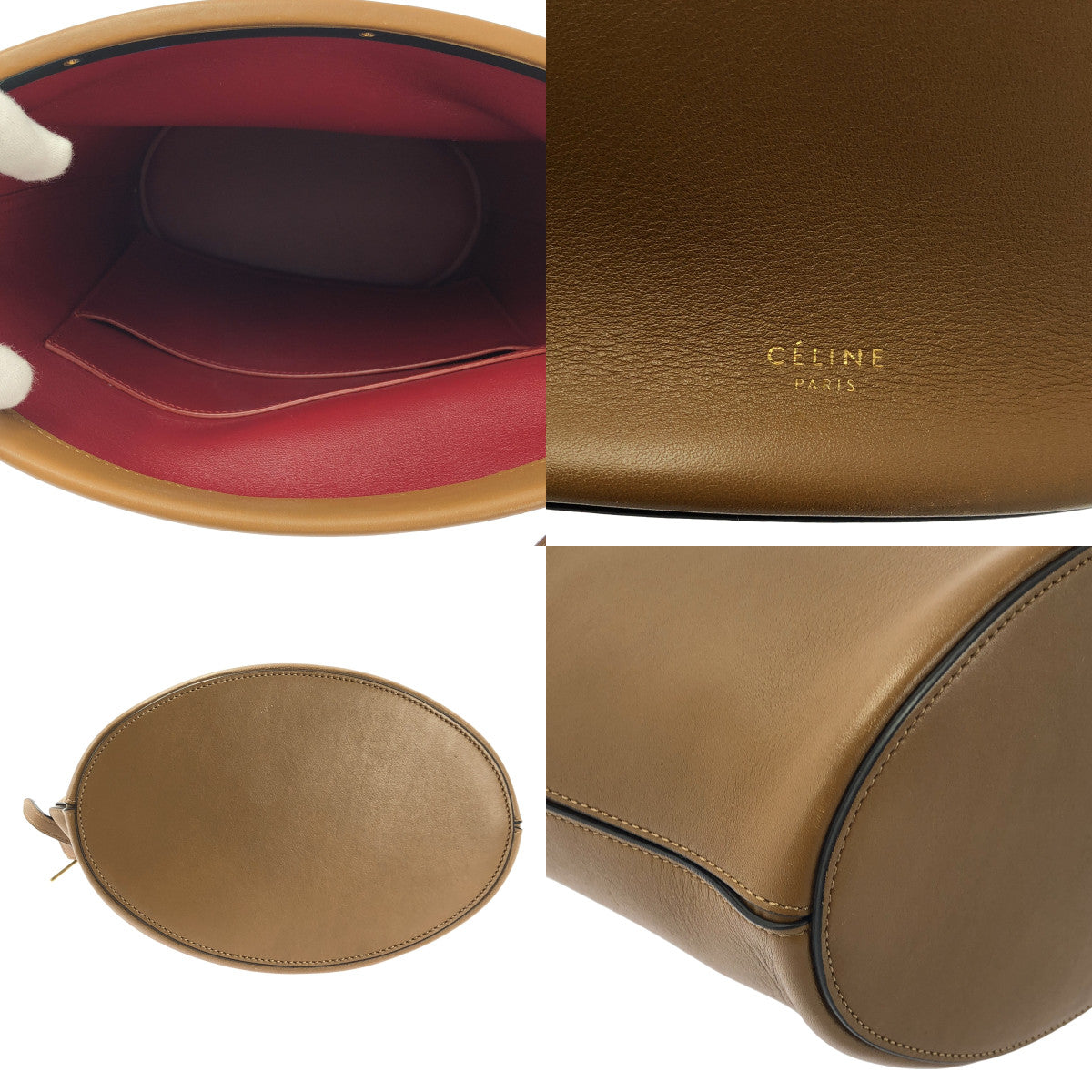 CELINE / セリーヌ | Clasp Bucket Bag クラスプ バケット ショルダーバッグ | ブラウン | レディース
