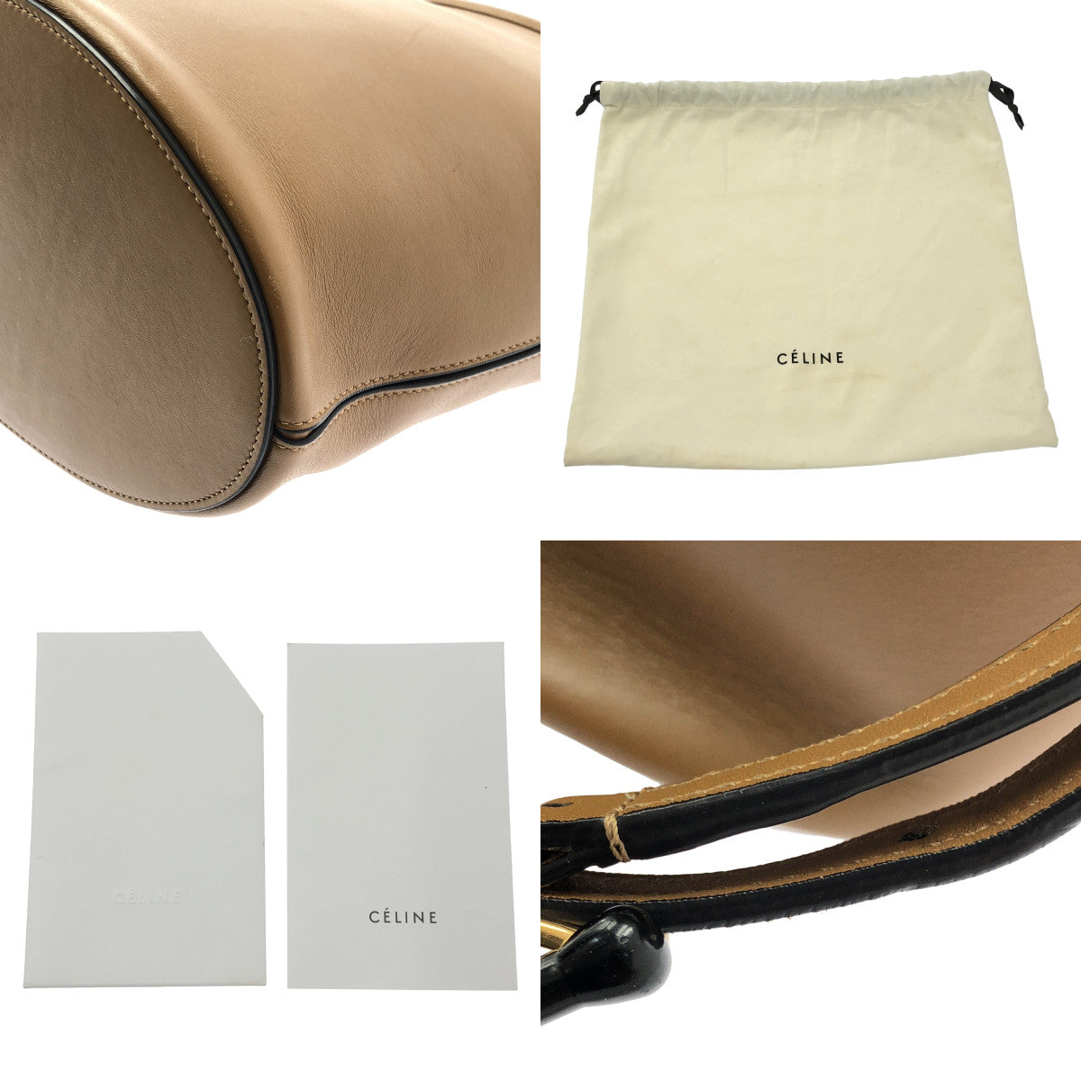 CELINE / セリーヌ | Clasp Bucket Bag クラスプ バケット ショルダーバッグ | ブラウン | レディース