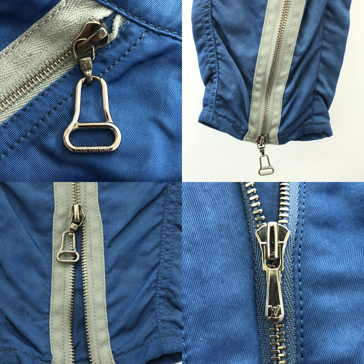 Louis Vuitton / 루이비통 | 나일론 포켓 지퍼 슬릿 카고 바지 | 34 | 블루 | 여성