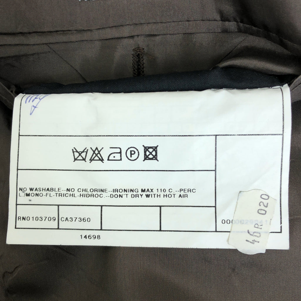 阿瑪尼典藏系列 | 羊毛粗花呢2B修身西裝外套 / 全襯裡 | 尺寸 46 | 男士