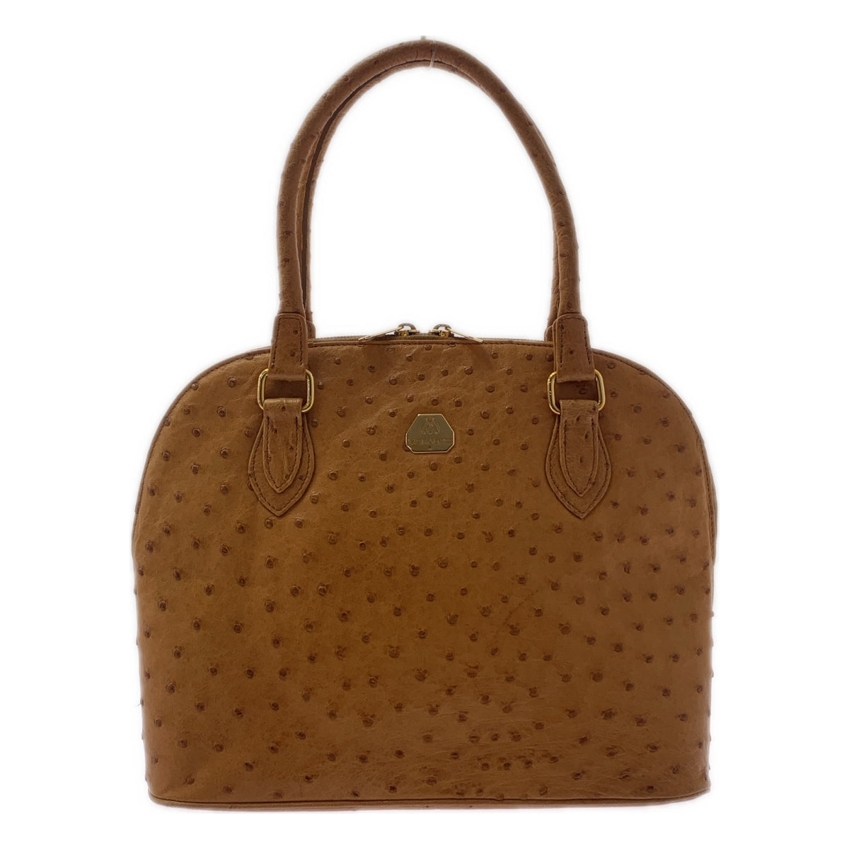 [狀況良好] MORABITO | 鴕鳥皮標誌牌手袋 | 棕色 | 女款