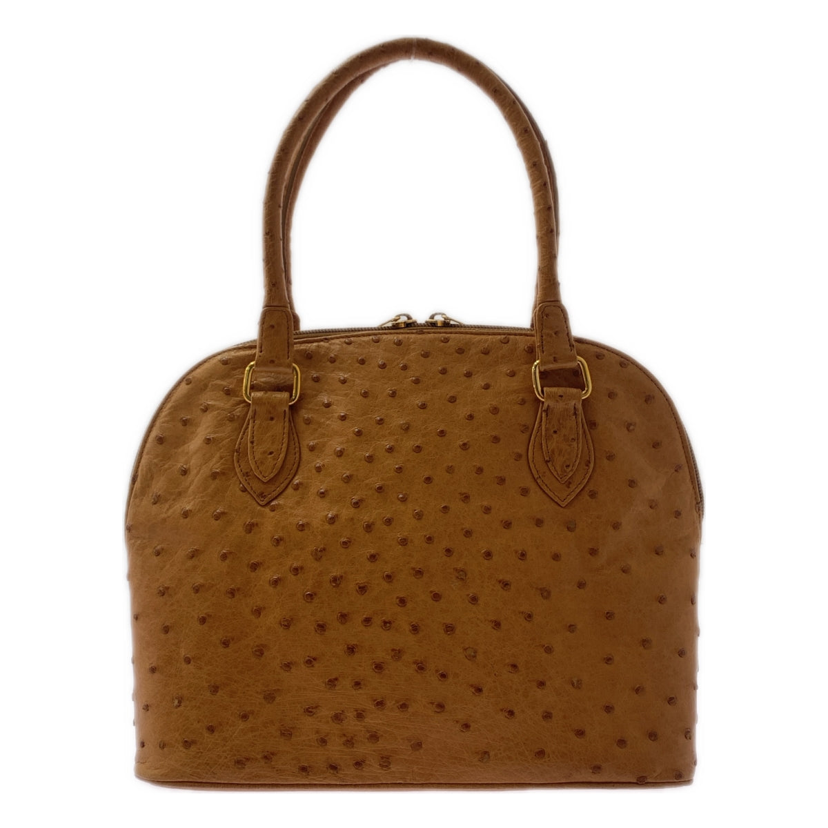 [狀況良好] MORABITO | 鴕鳥皮標誌牌手袋 | 棕色 | 女款