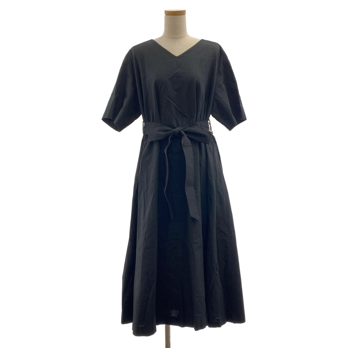 foufou / 후후 | THE DRESS #36 black linen dress 린넨 드레스 원피스 | F | 여성