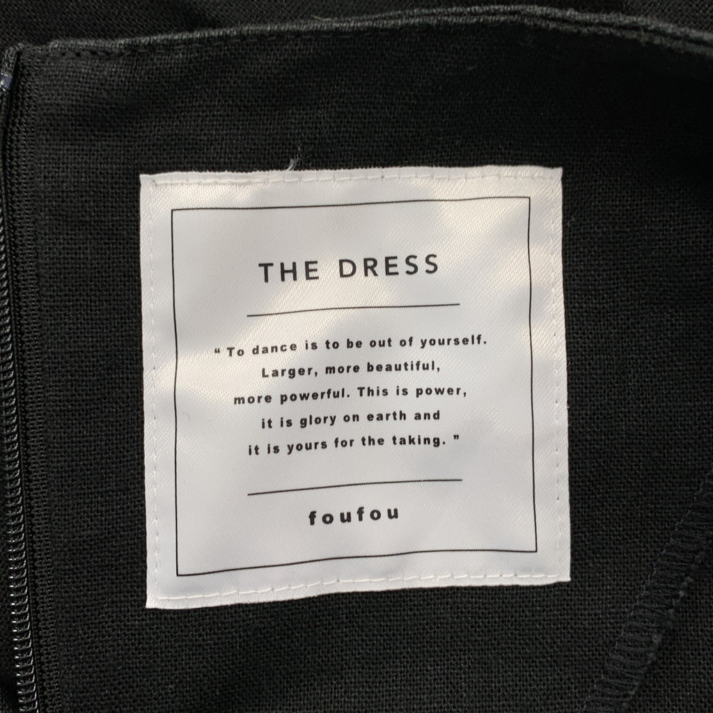 foufou / 후후 | THE DRESS #36 black linen dress 린넨 드레스 원피스 | F | 여성