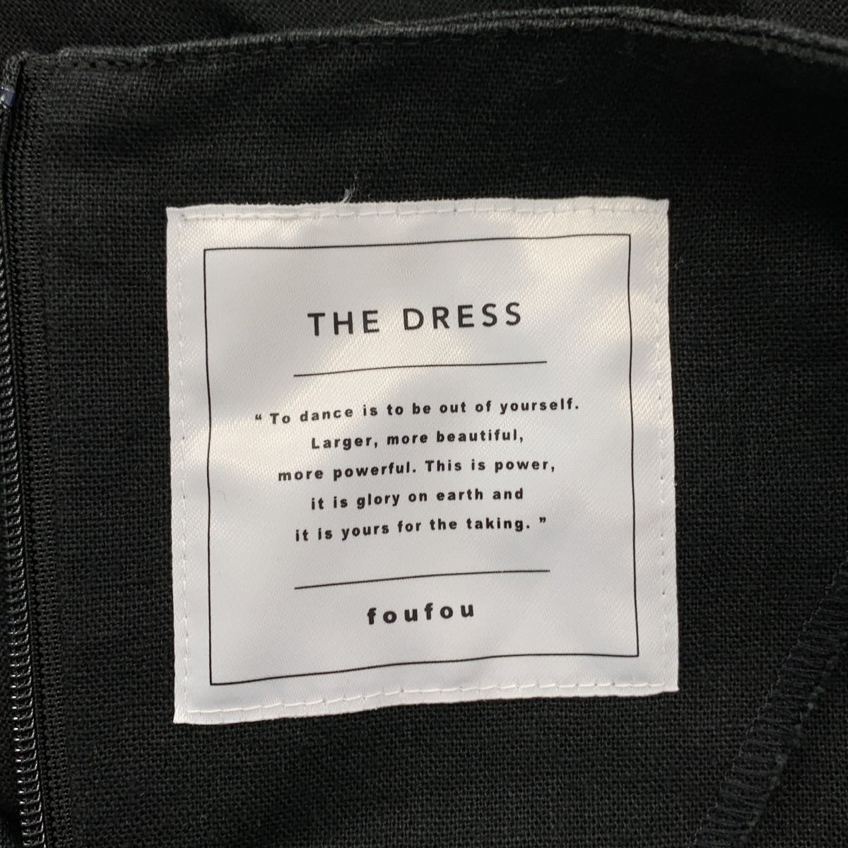 foufou | THE DRESS #36 黑色亞麻洋裝 | F | 女款