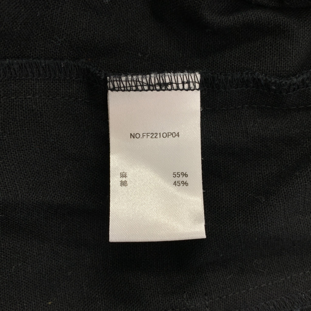 foufou / 후후 | THE DRESS #36 black linen dress 린넨 드레스 원피스 | F | 여성