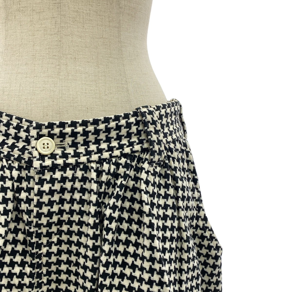 robe de chambre COMME des GARCONS / ローブドシャンブルコムデギャルソン | 2004SS | 千鳥格子 裁断 ギャザー スカラップ スカート | M | レディース