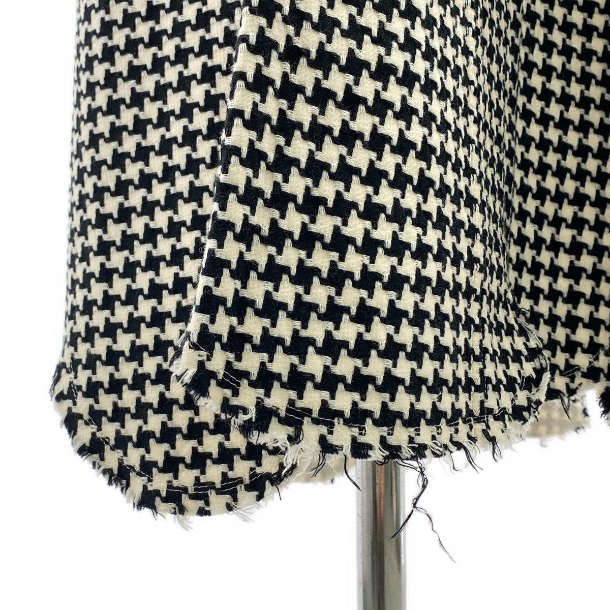 robe de chambre COMME des GARCONS / ローブドシャンブルコムデギャルソン | 2004SS | 千鳥格子 裁断 ギャザー スカラップ スカート | M | レディース