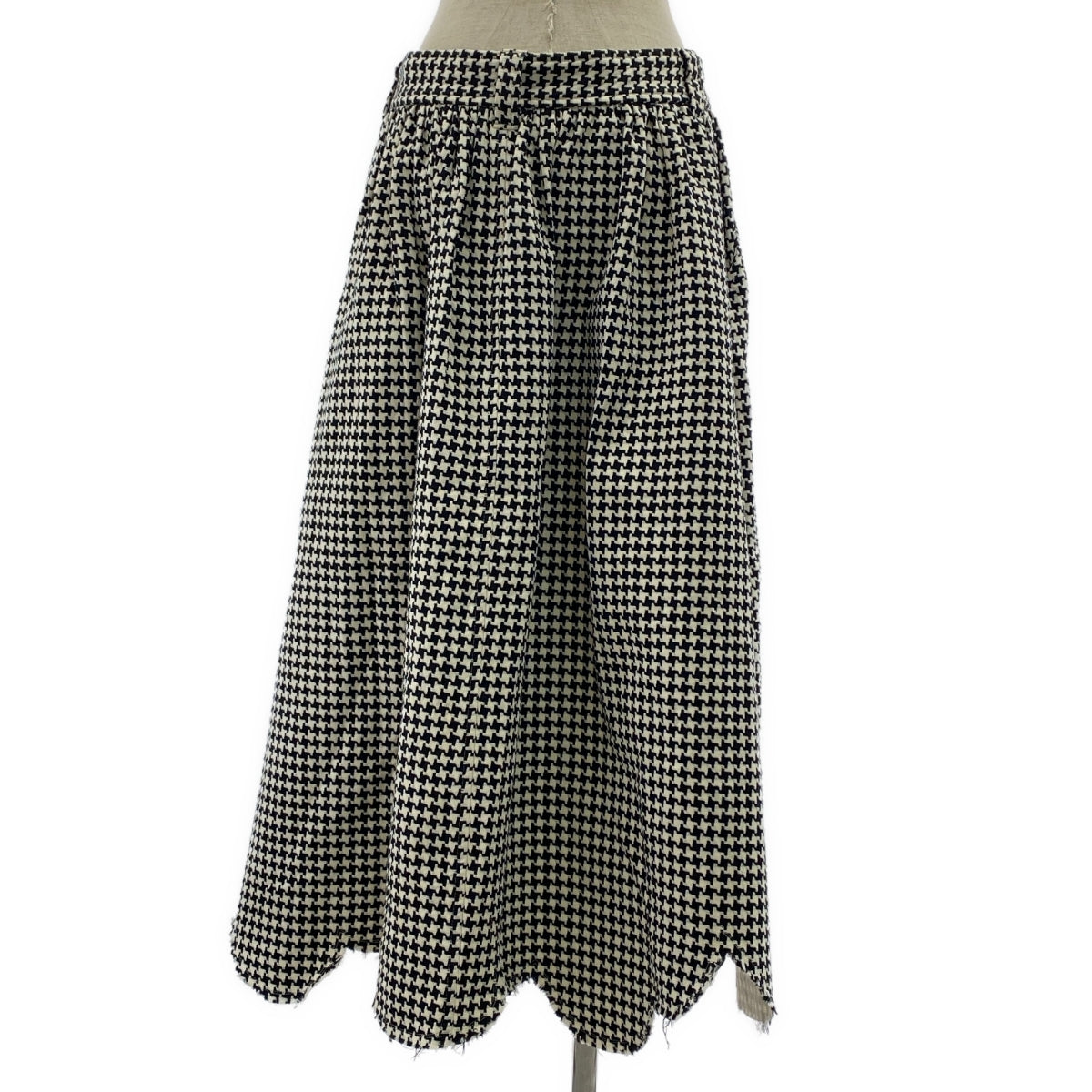 COMME des GARÇONS 睡袍 | 2004SS | 千鳥格剪裁褶飾扇貝裙 | M碼 | 女款