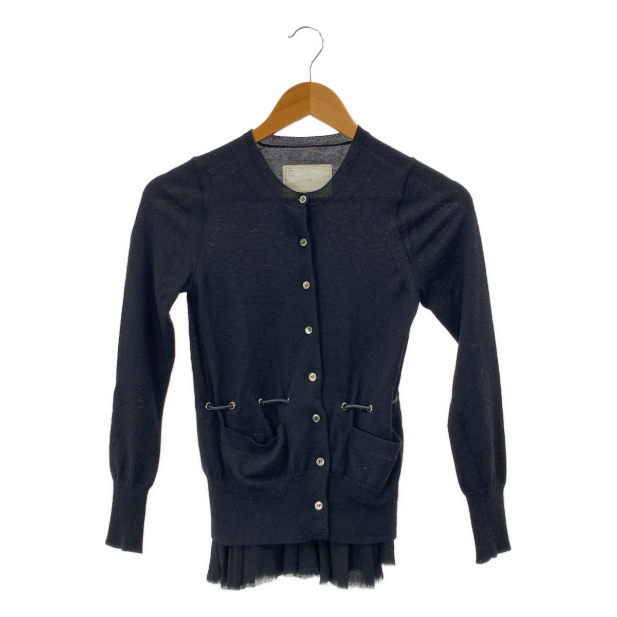 sacai / サカイ | カシミヤ ドローコード レイヤード カーディガン | 1 | レディース