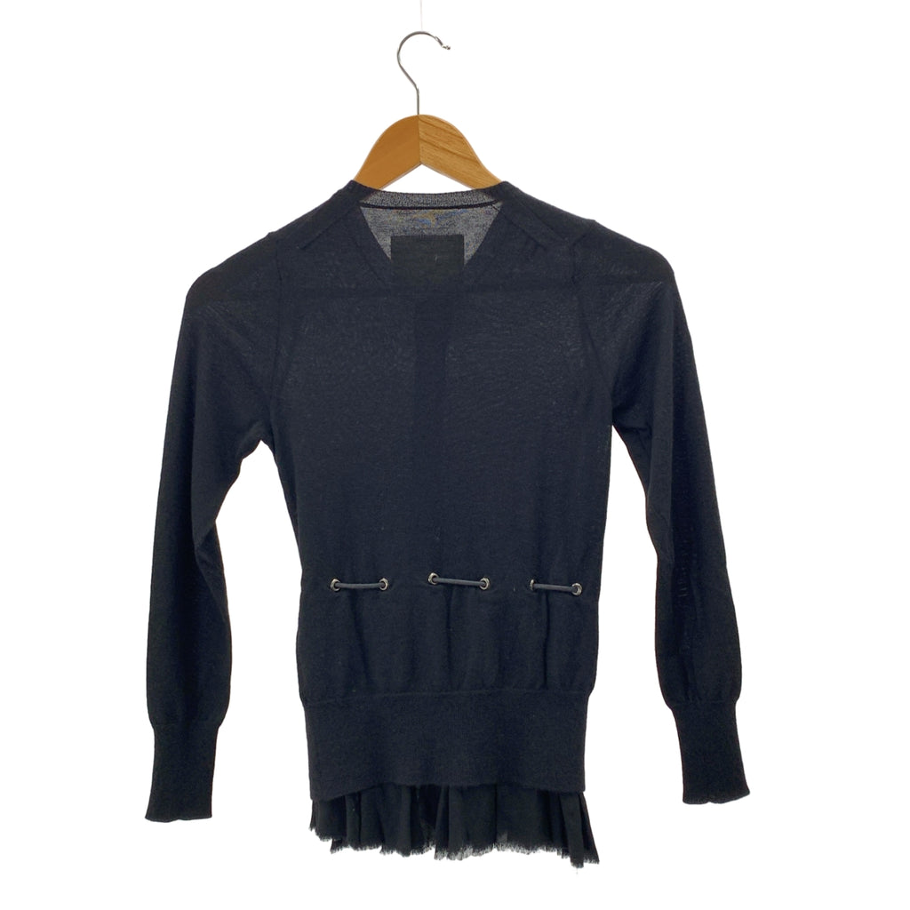 sacai / サカイ | カシミヤ ドローコード レイヤード カーディガン | 1 | レディース