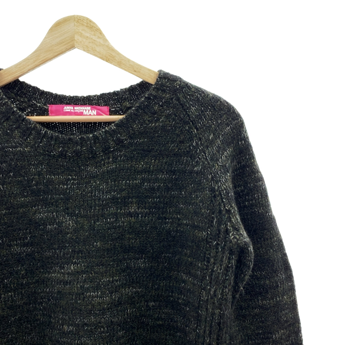 JUNYA WATANABE MAN PINK / ジュンヤワタナベマンピンク | 2012AW | モヘヤ混 メランジ ロング ニット | M | ダークグリーン | レディース