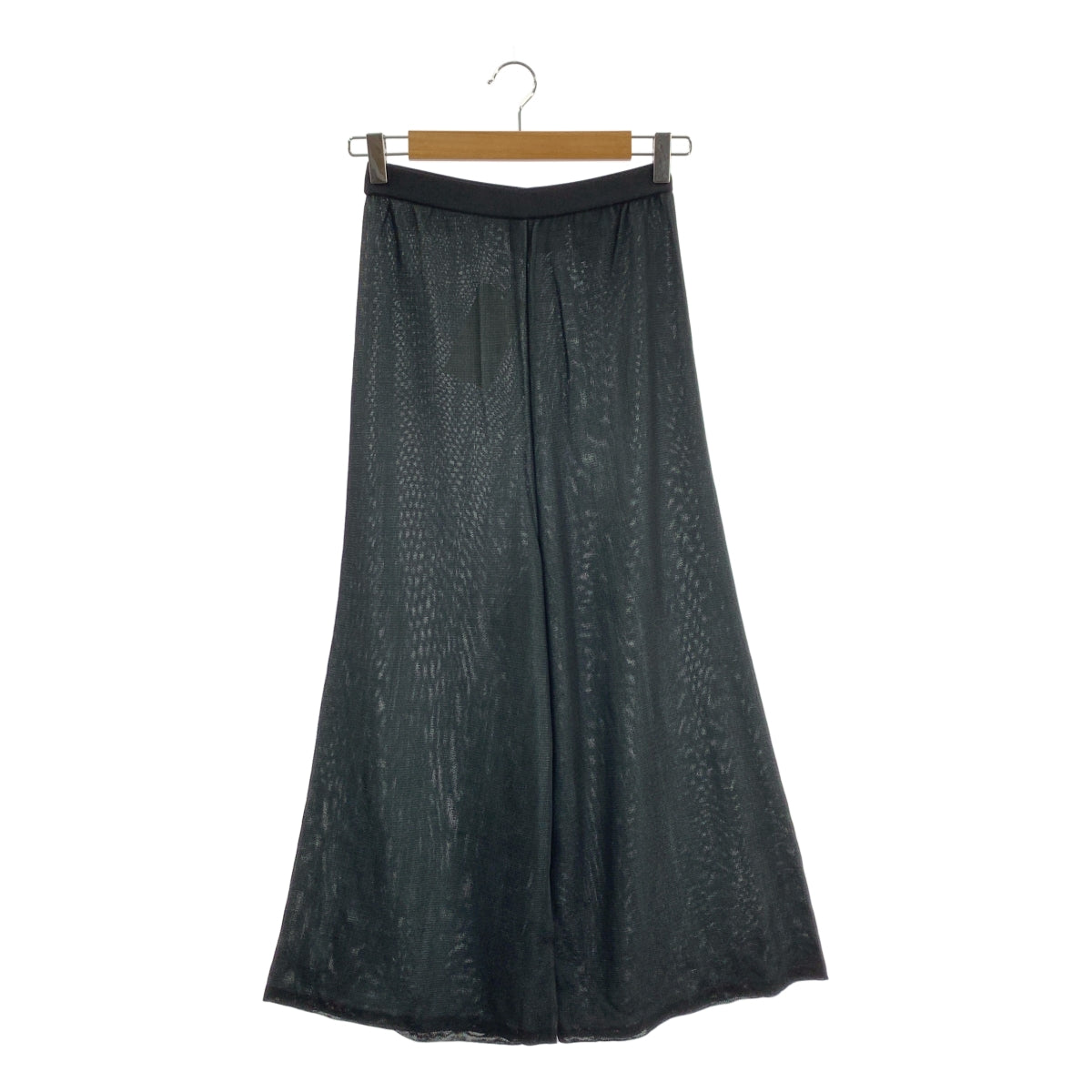 [新款] 棕褐色 | 雙色褲 寬針織褲 | F碼 | 黑色 | 女款