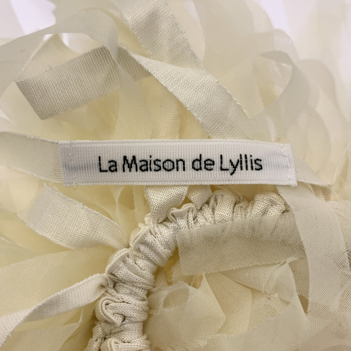 【新品】  La Maison de Lyllis / ラメゾンドリリス | POALE ポアレ / リボン シュシュ ヘアゴム | F | ホワイト