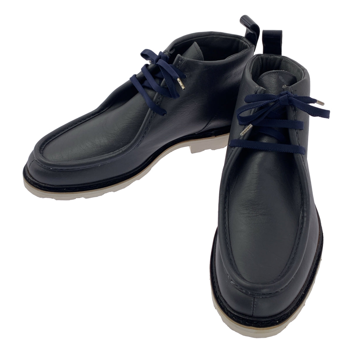 [全新] sacai | x Paraboot MUCY-MARCH 莫卡辛鞋頭皮靴 | 尺寸 9.5 | 海軍藍/白色 | 男款