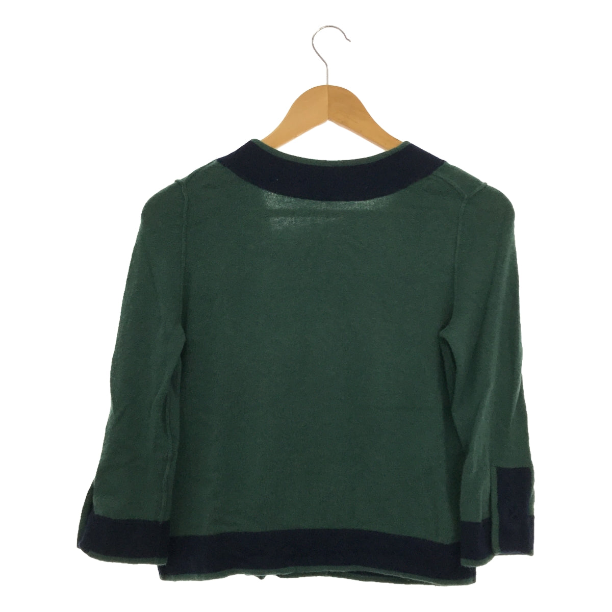 Zhor&amp;Nema | Cashmere Blend Big Snap Knit Cardigan | Green | Women's