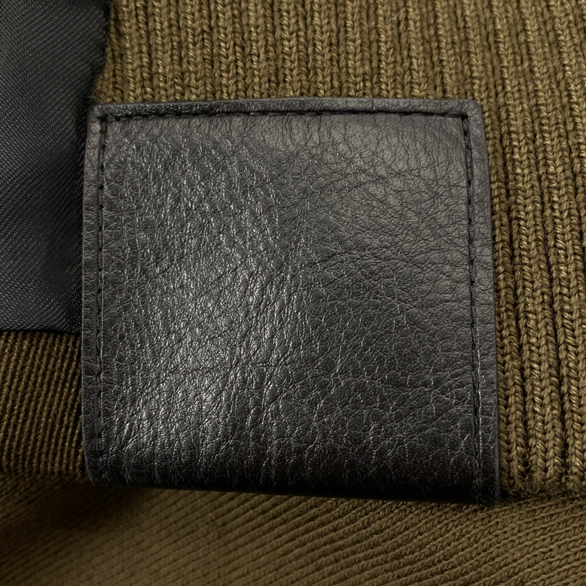 【美品】  LOEWE / ロエベ | アナグラム レザーパッチ ウール フーデッド テーラードジャケット | 46 | カーキ | メンズ