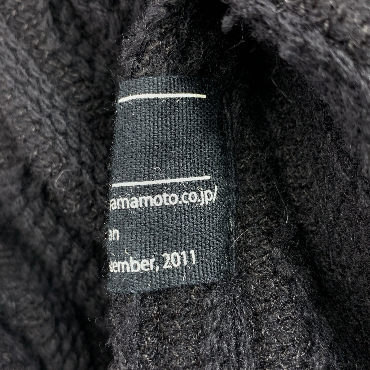 YOHJI YAMAMOTO / 요지야마모토 | 울 드로스트링 케이블 니트 볼륨 스커트 | S | 블랙 | 여성