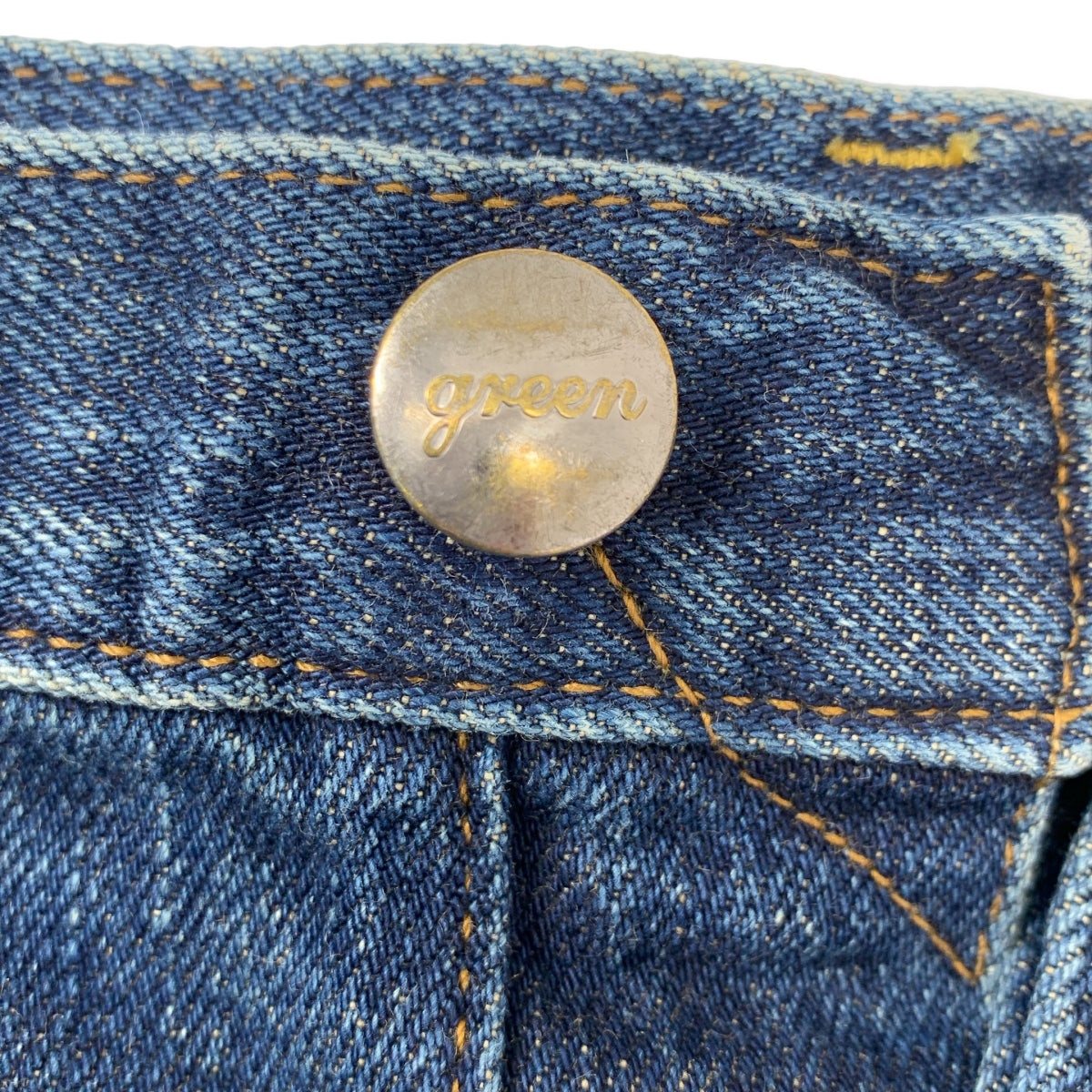 綠色 | 做舊後開衩牛仔裙 | 尺寸 1 | 女款