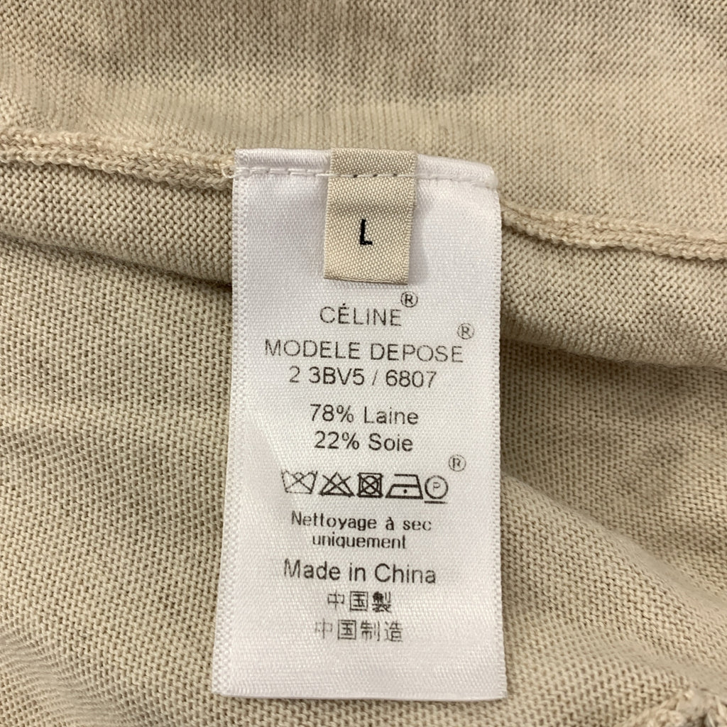 CELINE / セリーヌ | フィービー期 ウール シルク混 バックリボンニット | L |