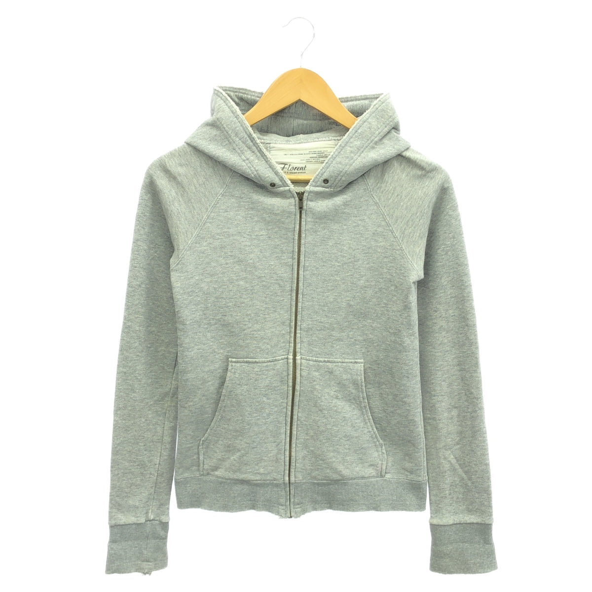 FLORENT | Cotton zip-up hoodie | Grey | Women's