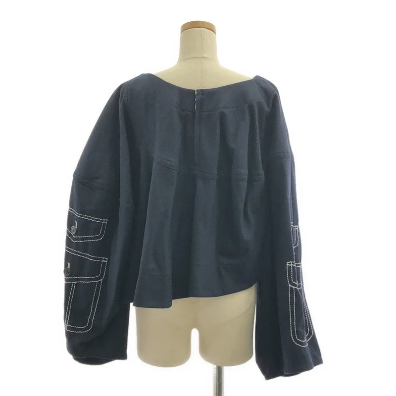 COMME des GARCONS / コムデギャルソン | 2009AW | ウール 変形 アシンメトリー ステッチワーク バックジップ パンツ | S | レディース