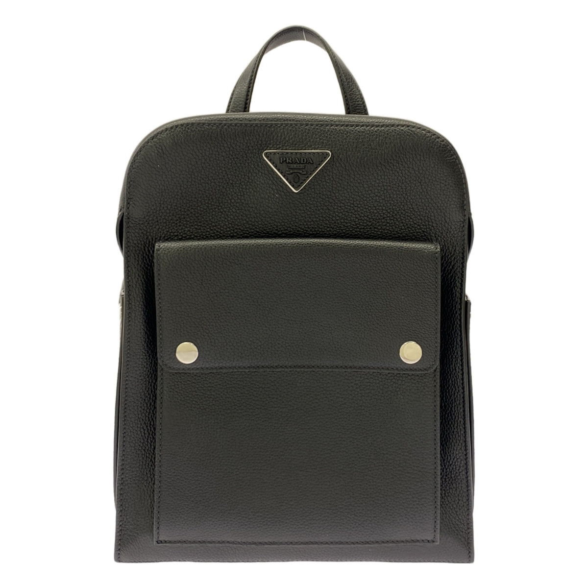 【美品】  PRADA / プラダ | 2VZ040 オールレザー バックパック | ブラック | メンズ