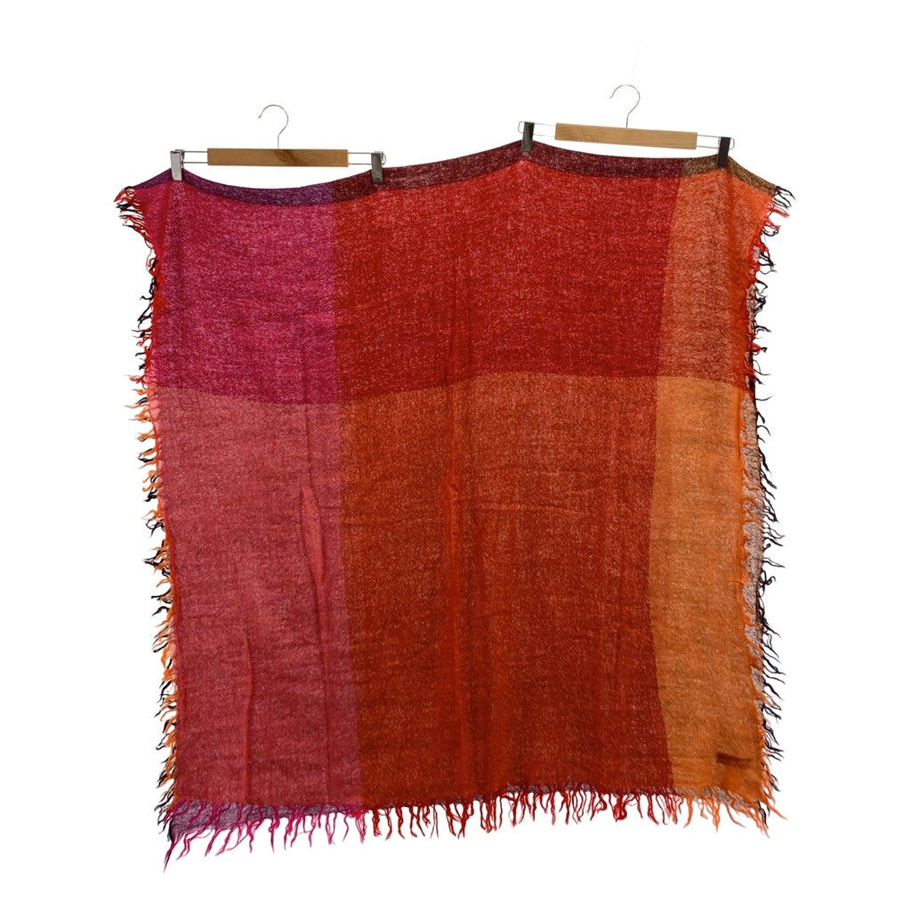 Y's / Y's 山本耀司 | Y's / Y's Yohji Yamamoto羊毛流蘇多色披肩| SHOPBOP