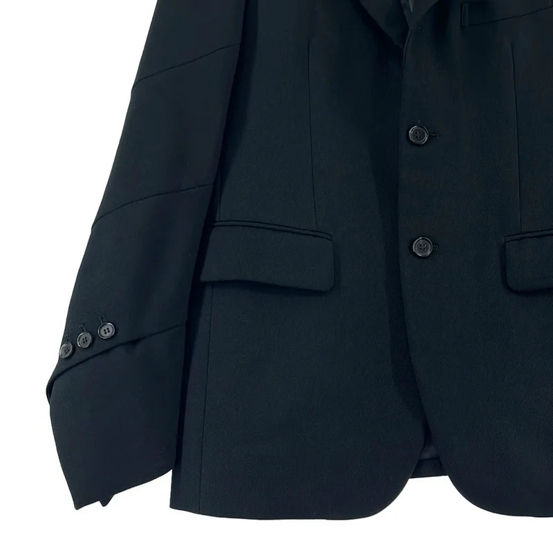 COMME des GARCONS HOMME DEUX / コムデギャルソンオムドゥ | 2024AW | ウール 捻れ 変形 テーラードジャケット | M | メンズ