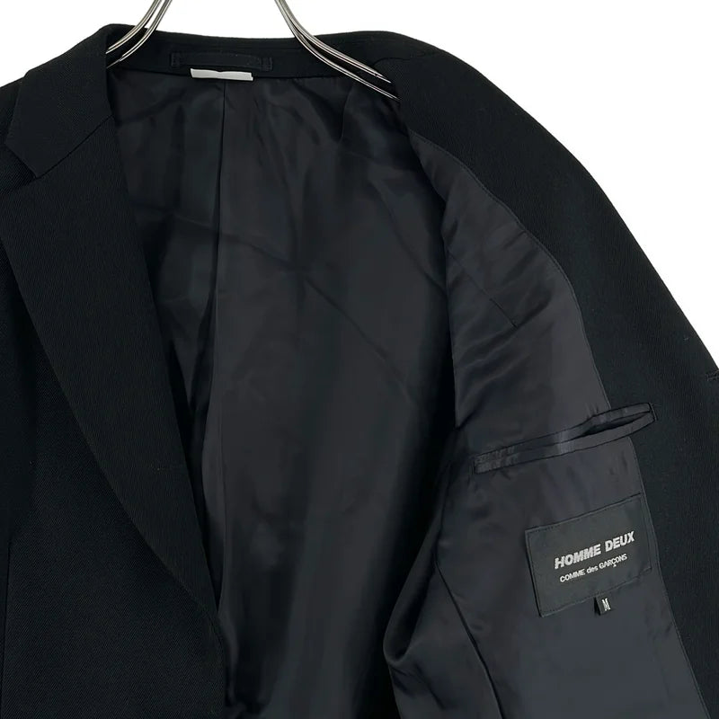 COMME des GARCONS HOMME DEUX / コムデギャルソンオムドゥ | 2024AW | ウール 捻れ 変形 テーラードジャケット | M | メンズ