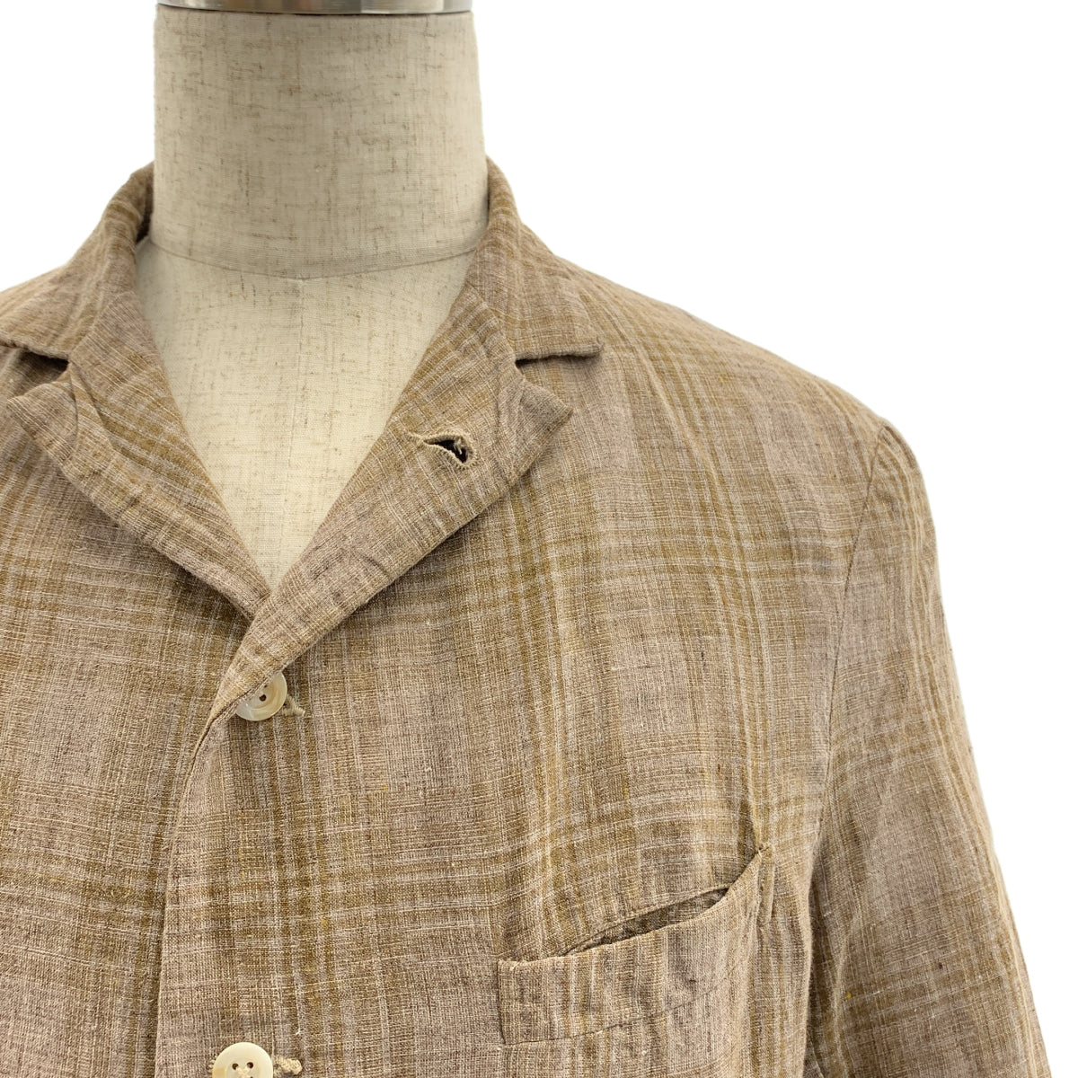 kaval / 카발 | linen tweed jacket / 린넨 트위드 오버 재킷 / 헤링본 총 안감 | M | 남성