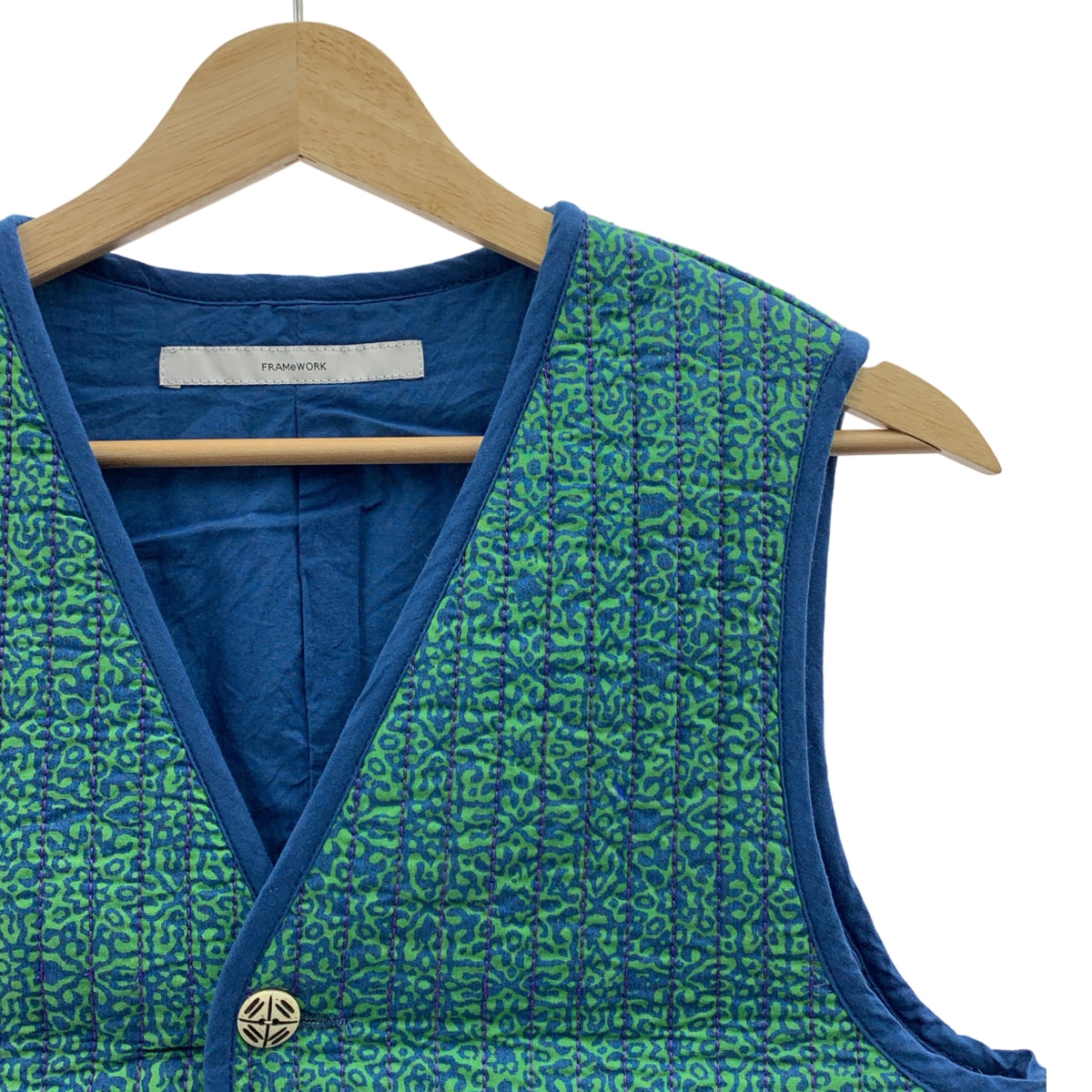 新品未使用タグ付き　フレームワーク　キルトプリントベスト 新品】 Framework / フレームワーク | 2023SS | キルト プリント