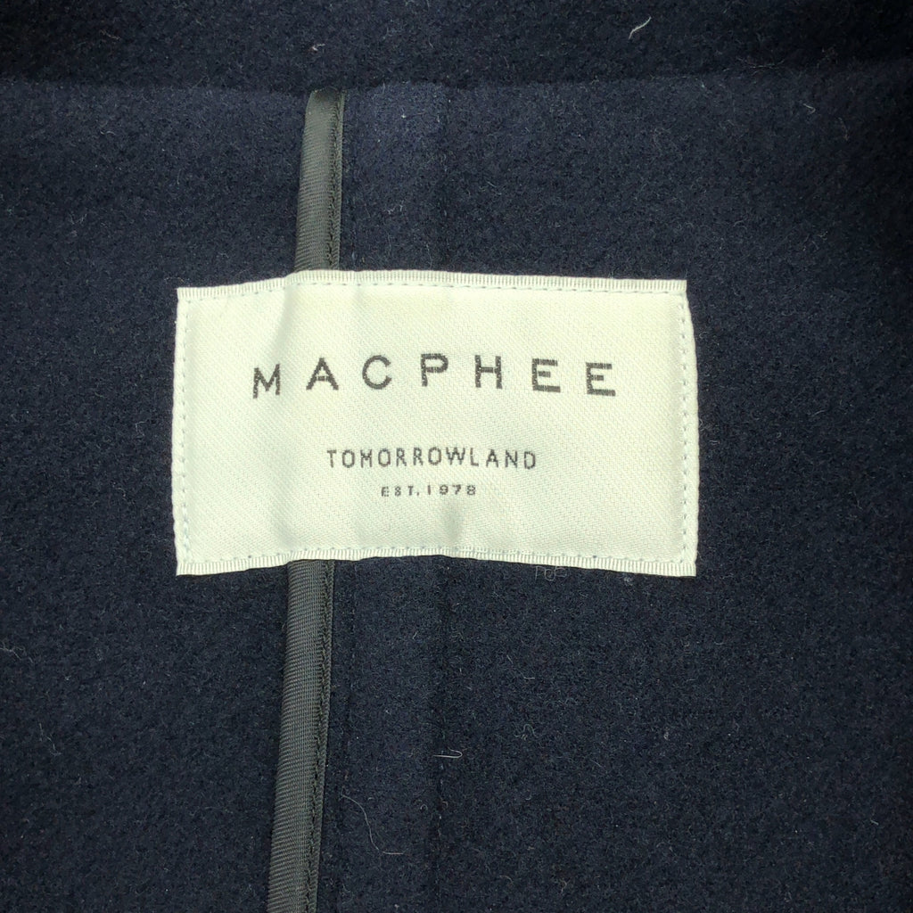 Tomorrowland MACPHEE / トゥモローランドマカフィー | ウール ダッフルコート | 36 | ネイビー | レディース