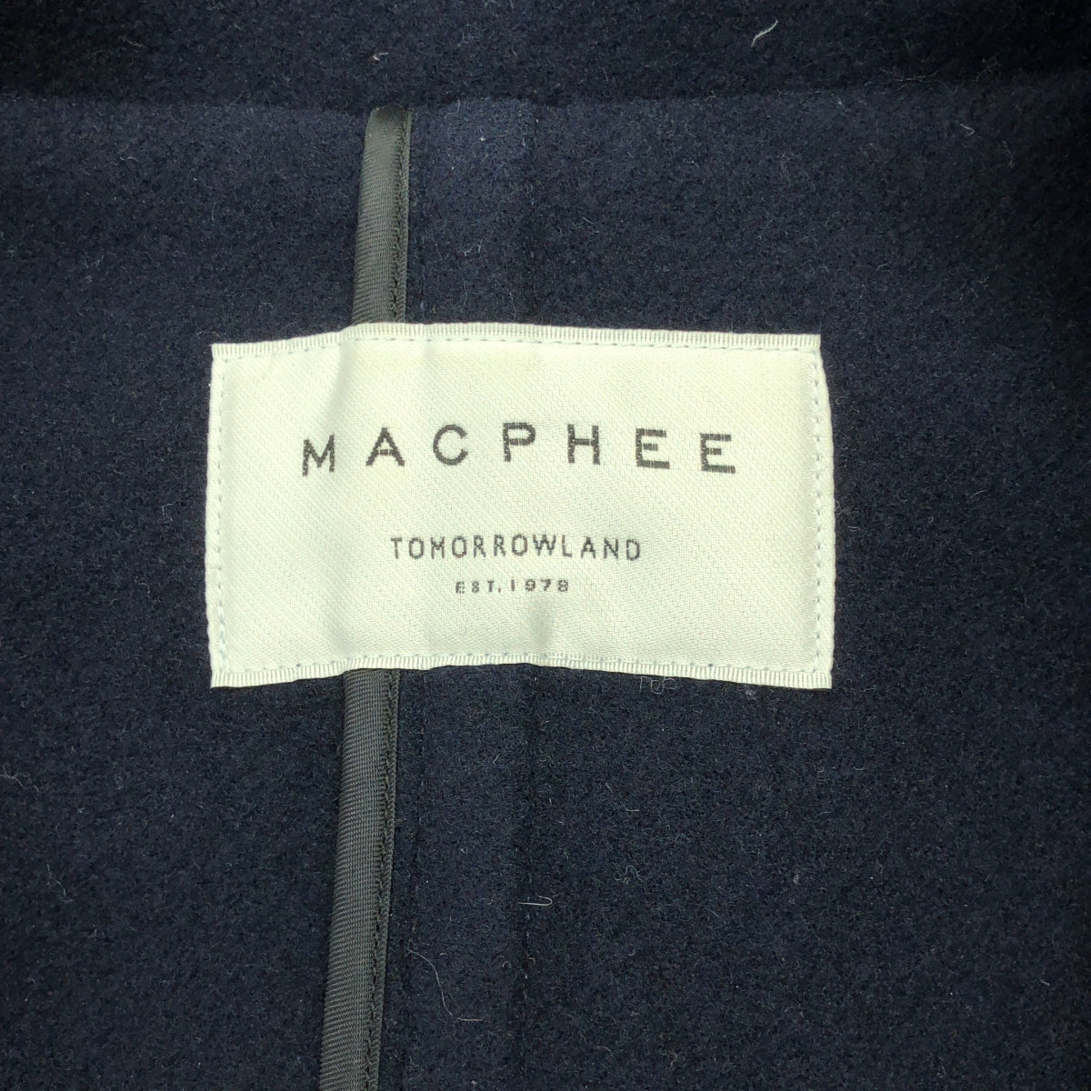 Tomorrowland MACPHEE / トゥモローランドマカフィー | ウール ダッフルコート | 36 | ネイビー | レディース