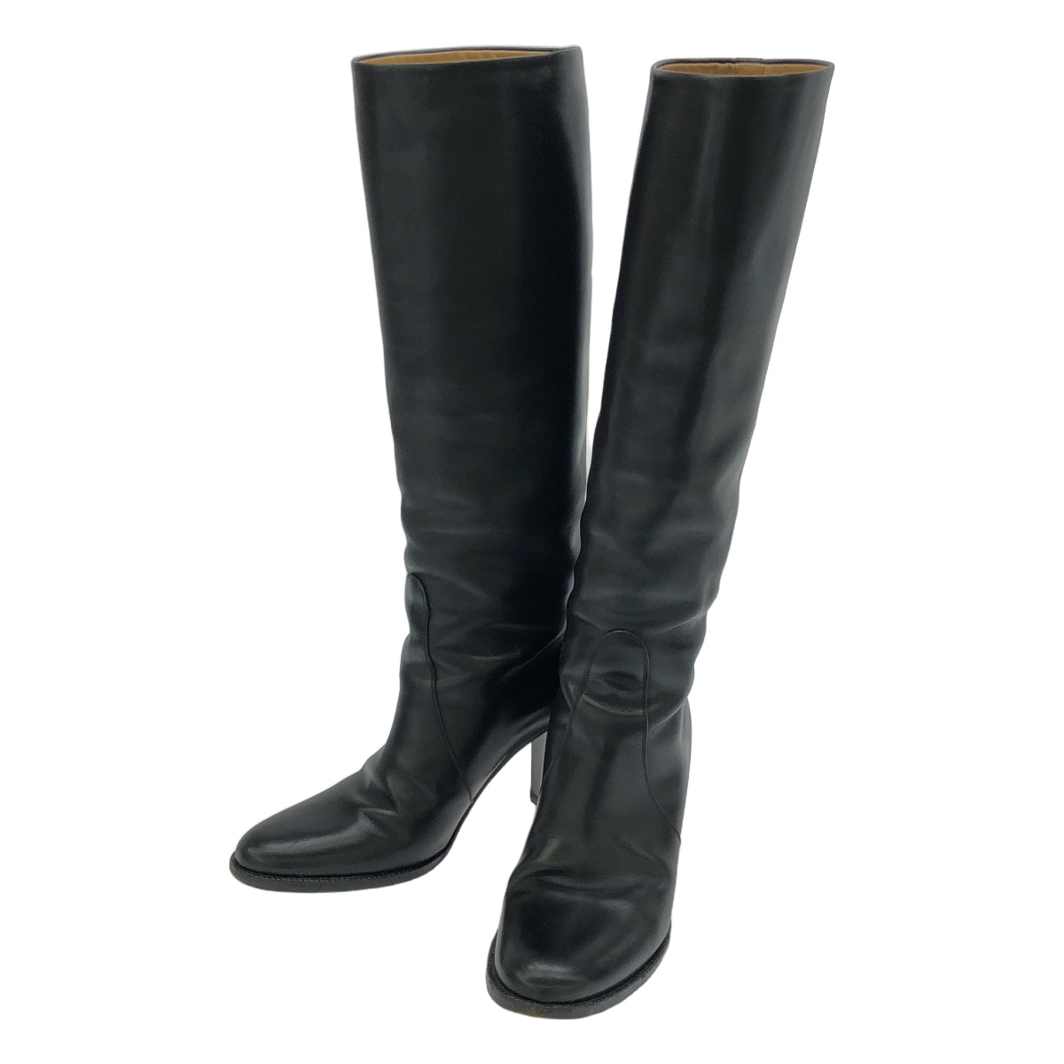 F.LLI. Giacometti / 프라텔리 자코메티 | HORE RIDING BOOTS 가죽 롱 부츠 | 37 1/2 | 블랙 |
