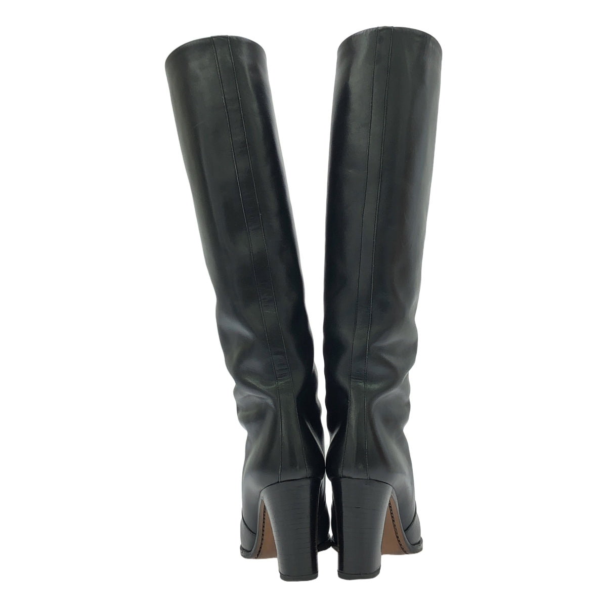 F.LLI. Giacometti / 프라텔리 자코메티 | HORE RIDING BOOTS 가죽 롱 부츠 | 37 1/2 | 블랙 |