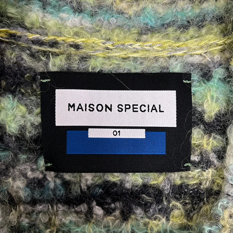Maison Special / メゾンスペシャル | Italian Imported Yarn Prime-Over Crew Neck Pullover Knit ニット | 1 | メンズ