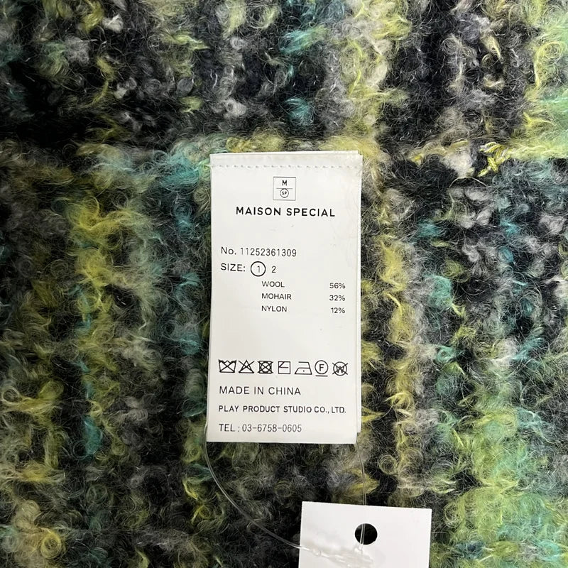 Maison Special / メゾンスペシャル | Italian Imported Yarn Prime-Over Crew Neck Pullover Knit ニット | 1 | メンズ