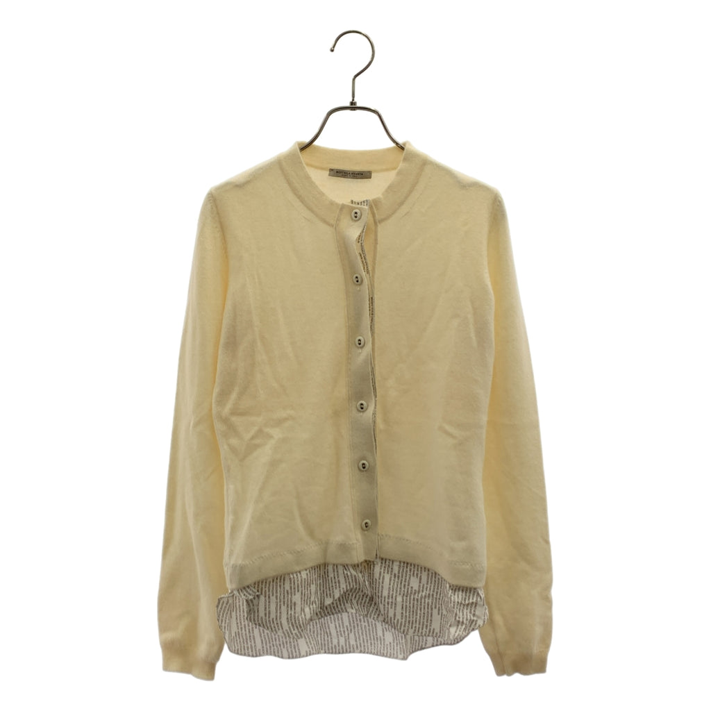 BOTTEGA VENETA / ボッテガヴェネタ | カシミヤ シルク ドッキング カーディガン | 40 | レディース