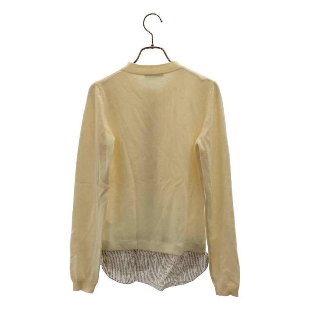 BOTTEGA VENETA / ボッテガヴェネタ | カシミヤ シルク ドッキング カーディガン | 40 | レディース